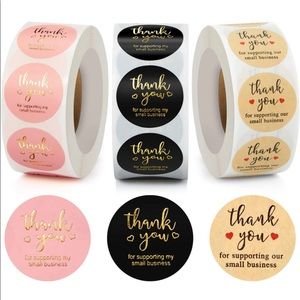 1500 (3 rolls) Thank You Stickers